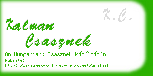 kalman csasznek business card